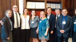 (da direita) Evandro Gabriel, Sergio Figuereido, Ademar Bertan, presidente do Conselho Municipal de Morro da Fumaça , secretario COMVESC e presidente ATM da cidade, dep. Fabio Porta, Fabiola Cechinel, Marcia Helena Cechinel Figuereido, dep. Renata Bueno, Antonio Fachin.