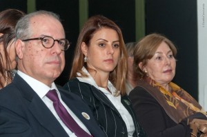 O Embaixador do Brasil na Itália, Ricardo Neva Tavares e a dep. Renata Bueno (foto de Claudio Cammarota)