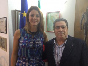 Renata Bueno com Salvador Scalia.