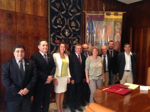 Eden Januario Netto, Responsabile Relazioni Internazionali della UTFPR, Dott. Mauricio Alves Mendes, Prorettore UTFPR, io, Prof. Eduardo Cantarelli, Rettore della UTFPR , Antonello Biagini, Prorettore Vicario e Prorettore per la Cooperazione Rapporti Internazionali Univ. La Sapienza. e altri collaboratori della Sapienza.