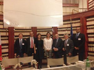  Nelle foto, da sinistra, il Prof. david Fabio Esborraz (CNR), Prof. Claudio Scognamiglio (Università "Tor Vergata" di Roma), Sabrina Lanni, io, Prof. Pietro Rescigno (Università "La Sapienza" di Roma), Prof. Sandro Schipani (Università "La Sapienza" di Roma), Prof. Antonio Saccoccio (Università degli Studi di Brescia)