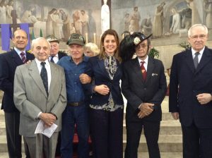 O Cônsul da Itália em São Paulo, Michele Pala, Giovanni Manassero, um representante dos "Alpini", eu e Vittorio Mário Spinelli, Presidente Polesani no Mondo.