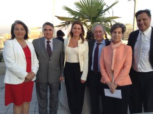 da sinistra: Ministra do Desenvolvimento e vice-Ministro das Relações Exteriores, eu, Francesco Maria Chiodi, Coordenador Porteção Social e Emprego Programa EUROsociAL do Instituo Italo Latino-americano, IILA, Isabel Allende