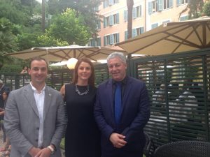 Durante il ricevimento con il Collega Mario Borghese e il Ministro Joao Douglas.