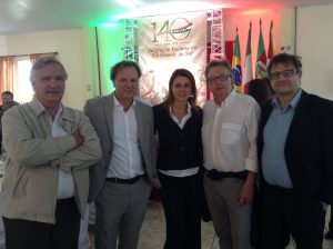 O meu amigo Sergio Morães, o consultor dos Venetos no Rio Grande do Sul, Cesare Cesar Augusto Prezzi, e Oscar de Bona, Presidente Bellunesi nel mondo.