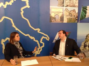 Eu e Fernando Mauro no Programa Nova Itália