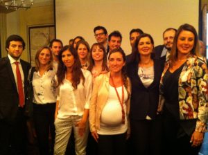 Eu com a Presidente Laura Boldrini e os jovens do grupo Think Thank