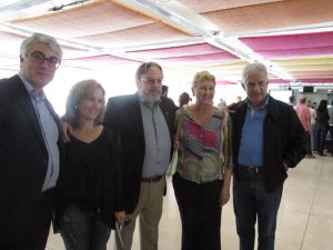 O artista Nicodemo Misiti com sua esposa Veronica Salgado, Vincenzo Cortese, Rose Bueno e o Dep. Rubens Bueno.