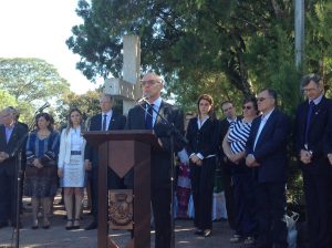 O Embaixador da Itália faz seu pronunciamento