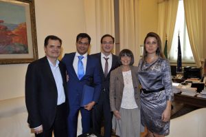 In questa foto, da sinistra il Collega Fabio Porta, il Deputato Netto, il Deputato Uldurico Junior, la Vice Presidente della Camera dei Deputati, On. Marina Sereni, i On. Renata Bueno.