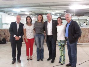O Cônsul Enrico Mora, a Diretora-Presidente do Museu Oscar Niemeyer, Juliana Vellozo Juliana Almeida Vosnika, dep. Renata Bueno, dep. Dr Vicente Caropreso, Lucia Malucelli Casillo e dep. Rubens Bueno.