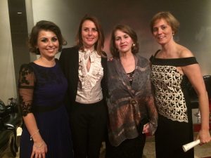 A Cônsul Aurora Russi, a deputada Renata Bueno, a presidente Comites, Silvana Sica e a conselheira geral dos italianos no exterior, Silvia Alciati.