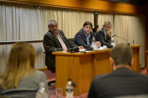 Vicepresidente,dep. Jorge Meroni, il Segretario della Commissione, Gonzalo Legnani, e il Segretario Vladimir De Bellis Martinez. 