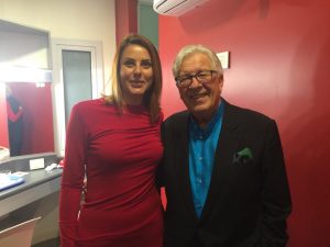 Renata Bueno con Peppino di Capri dopo il concerto