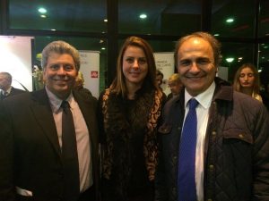 Com Aldo Lamorte, vice-presidente do Comites do Uruguai e deputado que propôs que a comemoração acontecesse no Parlamento Uruguaio.