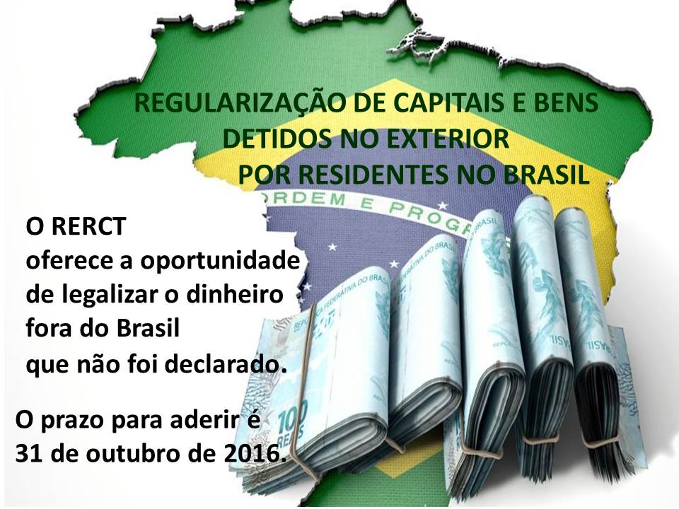 Regularização de Capitais e Bens Detidos no Exterior por Residentes no Brasil