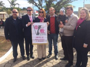 Na inauguração do momento alusivo à comemoração dos 140 anos de imigração italiana.