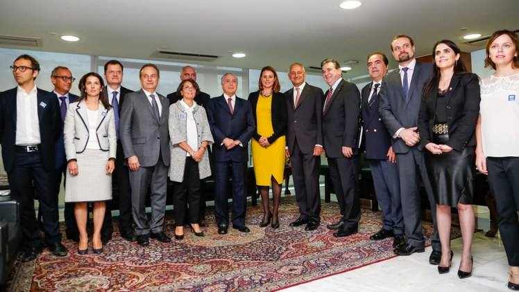 Temer Discute Comércio Bilateral ao receber Delegação Italiana